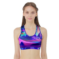 Fantasy Universe Art Wallpaper Artwork Sports Bra With Border by Uceng