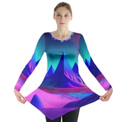 Fantasy Universe Art Wallpaper Artwork Long Sleeve Tunic  by Uceng