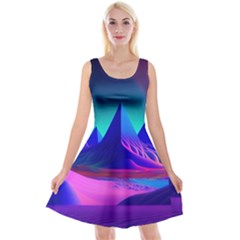 Fantasy Universe Art Wallpaper Artwork Reversible Velvet Sleeveless Dress