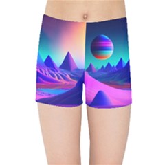 Fantasy Universe Art Wallpaper Artwork Kids  Sports Shorts by Uceng