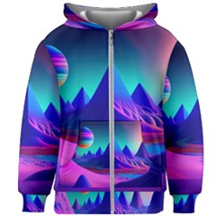 Fantasy Universe Art Wallpaper Artwork Kids  Zipper Hoodie Without Drawstring