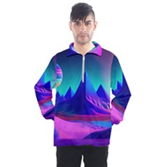 Fantasy Universe Art Wallpaper Artwork Men s Half Zip Pullover