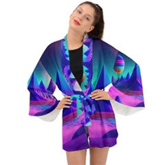 Fantasy Universe Art Wallpaper Artwork Long Sleeve Kimono by Uceng