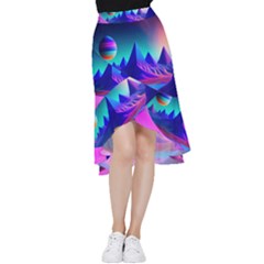 Fantasy Universe Art Wallpaper Artwork Frill Hi Low Chiffon Skirt by Uceng