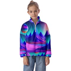 Fantasy Universe Art Wallpaper Artwork Kids  Half Zip Hoodie