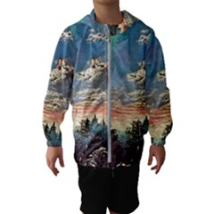 Abstract Art Psychedelic Arts Experimental Kids  Hooded Windbreaker