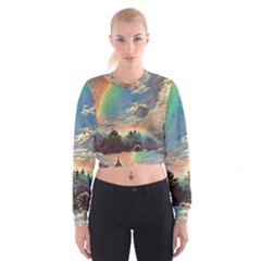 Abstract Art Psychedelic Arts Experimental Cropped Sweatshirt