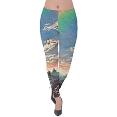 Abstract Art Psychedelic Arts Experimental Velvet Leggings