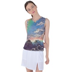 Abstract Art Psychedelic Arts Experimental Women s Sleeveless Sports Top by Uceng