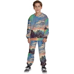 Abstract Art Psychedelic Arts Experimental Kids  Sweatshirt Set