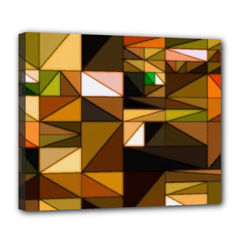 Abstract Experimental Geometric Shape Pattern Deluxe Canvas 24  X 20  (stretched) by Uceng