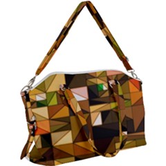 Abstract Experimental Geometric Shape Pattern Canvas Crossbody Bag by Uceng