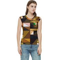 Abstract Experimental Geometric Shape Pattern Women s Raglan Cap Sleeve Tee by Uceng