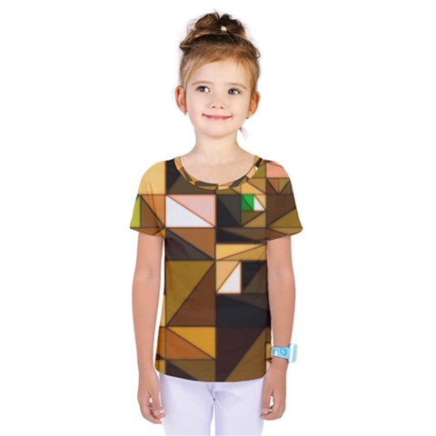 Abstract Experimental Geometric Shape Pattern Kids  One Piece Tee by Uceng