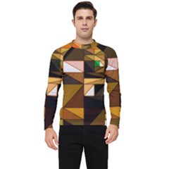 Abstract Experimental Geometric Shape Pattern Men s Long Sleeve Rash Guard by Uceng