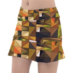 Abstract Experimental Geometric Shape Pattern Classic Tennis Skirt by Uceng