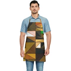 Abstract Experimental Geometric Shape Pattern Kitchen Apron by Uceng