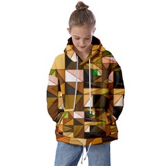 Abstract Experimental Geometric Shape Pattern Kids  Oversized Hoodie