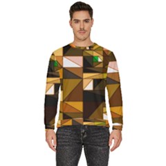 Abstract Experimental Geometric Shape Pattern Men s Fleece Sweatshirt