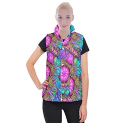 Abstract Art Psychedelic Experimental Women s Button Up Vest