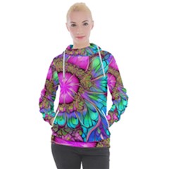 Abstract Art Psychedelic Experimental Women s Hooded Pullover