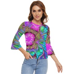 Abstract Art Psychedelic Experimental Bell Sleeve Top