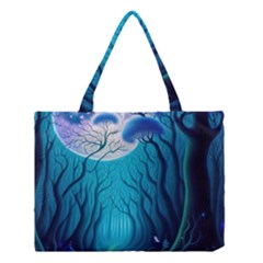 Blue Forrest Jungle,tree Trees Nature Landscape Medium Tote Bag by Uceng