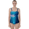 Blue Forrest Jungle,tree Trees Nature Landscape Twist Front Tankini Set View1