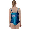 Blue Forrest Jungle,tree Trees Nature Landscape Twist Front Tankini Set View2