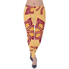 Flower Mandala Template Sketch Drawing Art Velvet Leggings