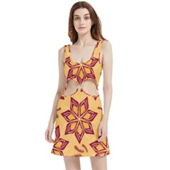 Flower Mandala Template Sketch Drawing Art Velour Cutout Dress by Uceng