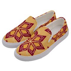 Flower Mandala Template Sketch Drawing Art Men s Canvas Slip Ons by Uceng