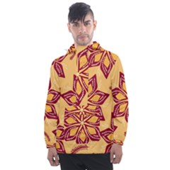 Flower Mandala Template Sketch Drawing Art Men s Front Pocket Pullover Windbreaker