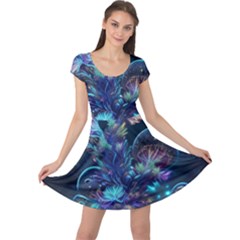 Fantasy People Mysticism Composing Fairytale Art 3 Cap Sleeve Dress by Uceng