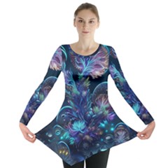 Fantasy People Mysticism Composing Fairytale Art 3 Long Sleeve Tunic  by Uceng