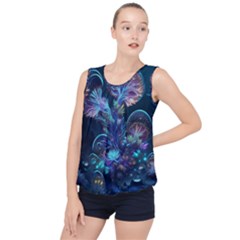 Fantasy People Mysticism Composing Fairytale Art 3 Bubble Hem Chiffon Tank Top by Uceng