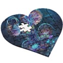 Fantasy People Mysticism Composing Fairytale Art 3 Wooden Puzzle Heart View3