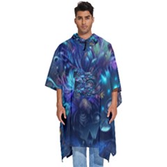 Fantasy People Mysticism Composing Fairytale Art 3 Men s Hooded Rain Ponchos