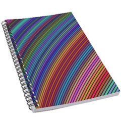 Multicolored Stripe Curve Striped Background 5 5  X 8 5  Notebook by Uceng