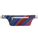 Multicolored Stripe Curve Striped Background Active Waist Bag View1