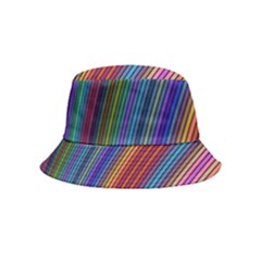 Multicolored Stripe Curve Striped Background Inside Out Bucket Hat (kids)