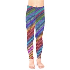 Multicolored Stripe Curve Striped Background Kids  Classic Winter Leggings