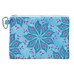 Flower Template Mandala Nature Blue Sketch Drawing Canvas Cosmetic Bag (xl) by Uceng