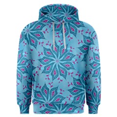 Flower Template Mandala Nature Blue Sketch Drawing Men s Overhead Hoodie