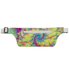 Fractal Spiral Abstract Background Vortex Yellow Active Waist Bag by Uceng