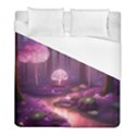 Trees Forest Landscape Nature Neon Duvet Cover (Full/ Double Size) View1