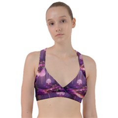 Trees Forest Landscape Nature Neon Sweetheart Sports Bra by Uceng