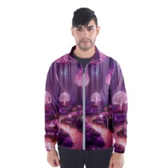 Trees Forest Landscape Nature Neon Men s Windbreaker by Uceng