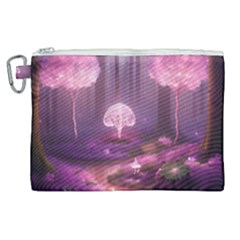 Trees Forest Landscape Nature Neon Canvas Cosmetic Bag (xl) by Uceng