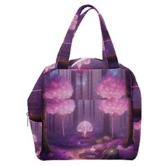 Trees Forest Landscape Nature Neon Boxy Hand Bag by Uceng